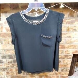 Holly Bracken Black‎ Beaded Top